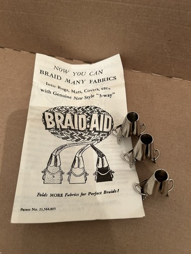 Vintage braid aid - metal, tools
